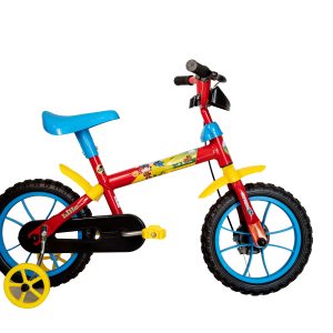 Bicicleta 12 Lillo Vermelho com acessórios azul